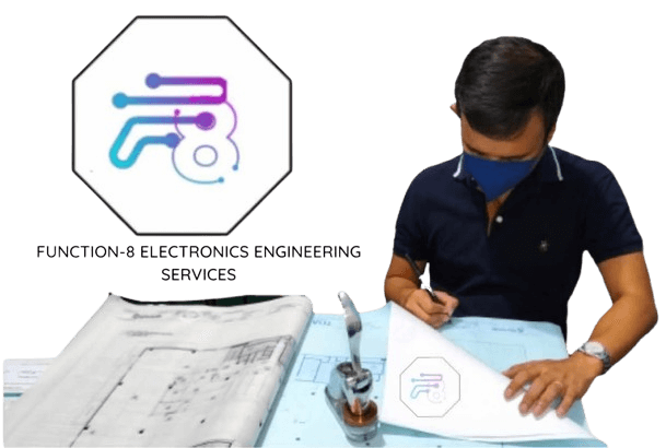 Engineer working on technical drawings